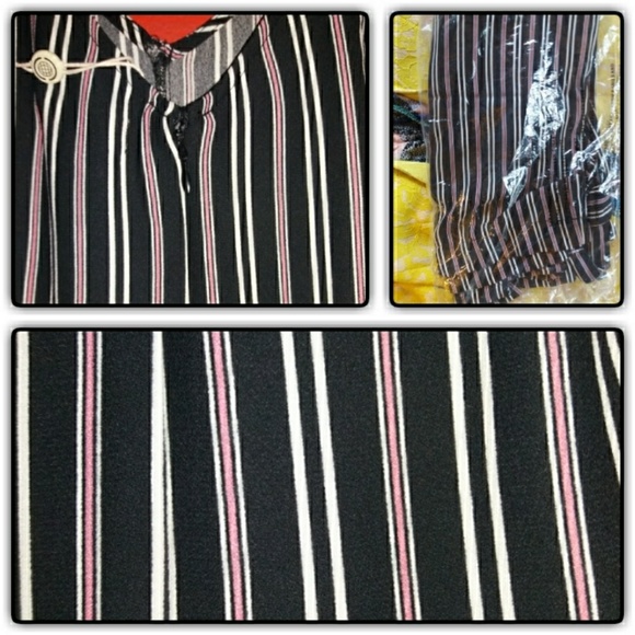 NWT Max Studio Stripe Crepe Jumpsuit XL - Picture 4 of 5